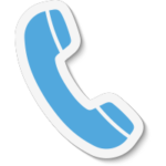 HK Medien Icon Telefonhörer blau